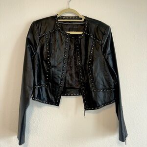 bebe Aria Studded Leather Jacket - Women